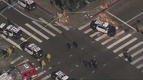 Four injured in DTLA crash involving LAPD cruiser