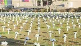 New memorial of 3,400 white vases represents each Californian who died from gun violence in 2020
