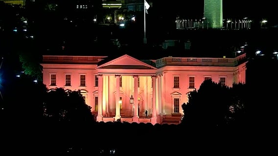 White House glows pink for start of National Breast Cancer Awareness Month