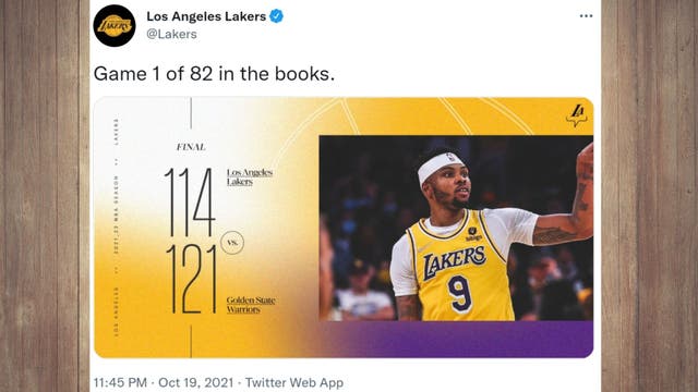 New-look Lakers drop season opener to Curry, Warriors