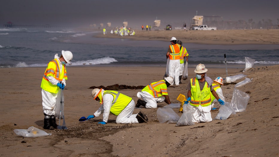 PHOTOS: Massive oil spill off California coast shows impact on wildlife ...
