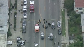 Suspect reportedly slashing car tires in Van Nuys shot and killed by LAPD officers