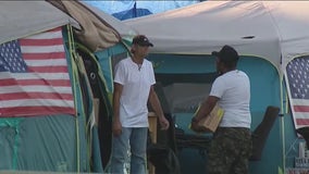 Unhoused veterans relocated in West LA homeless encampment cleanup
