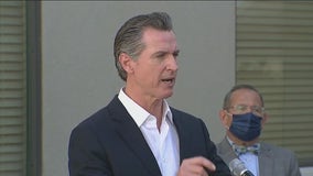 Newsom pushes COVID vaccines in West LA, denies having bad reaction to shot