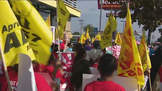 California fast-food workers rally over wages, better working conditions