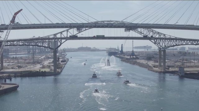 Newsom says port backlog slowly easing, state will fight for federal funds