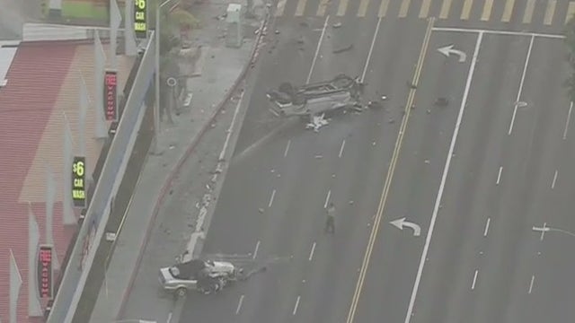 Child dies, 3 remain hospitalized following 2-vehicle wreck in South Gate