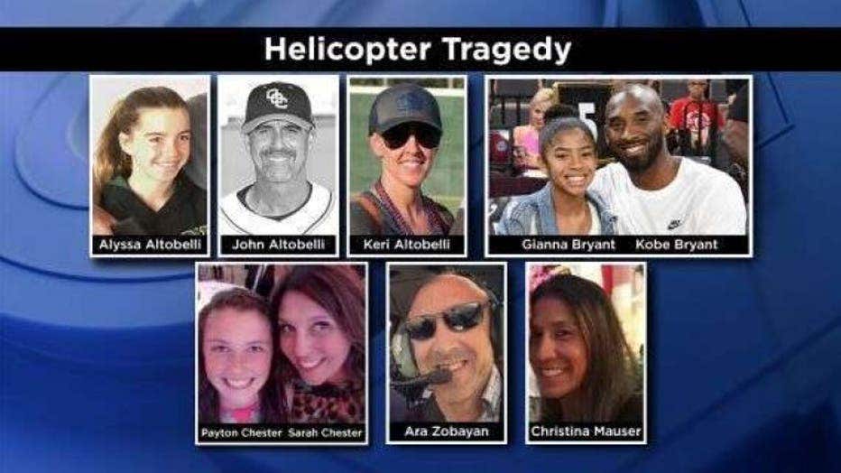 Who died in the Kobe Bryant helicopter crash?