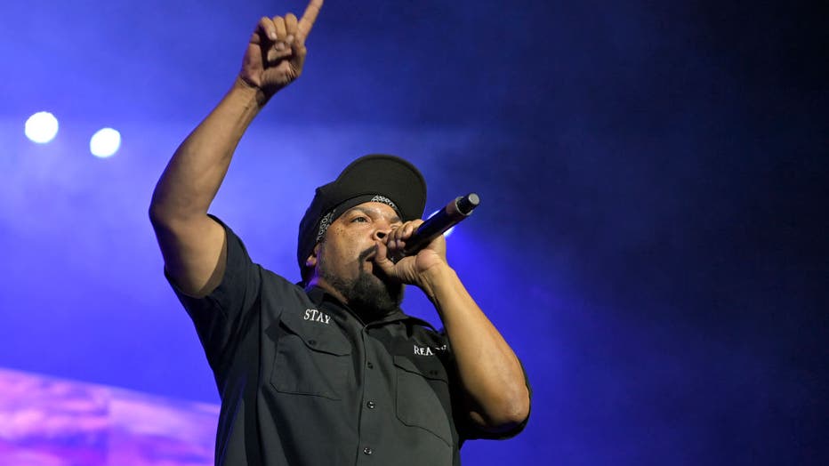 FILE - Rapper Ice Cube performs during Nightmare On Q Street at the Orleans Arena on Oct. 16, 2021, in Las Vegas, Nevada. (Photo by David Becker/Getty Images)