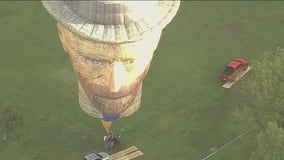Vincent van Gogh hot air balloon pops up in Hollywood Hills