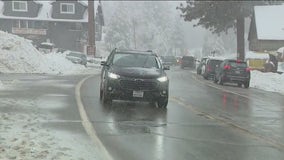 Last storm of 2021 makes travel difficult in San Bernardino mountain area