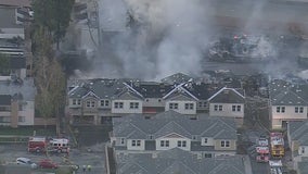 25 residents displaced after 3-alarm fire erupts at construction site in Upland