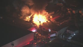 Large fire breaks out at part of American Military Museum in South El Monte
