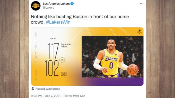 Lakers handle Celtics, split rivalry for season