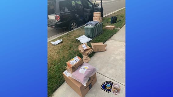 Anaheim Police recover 15 packages from suspected juvenile porch pirates