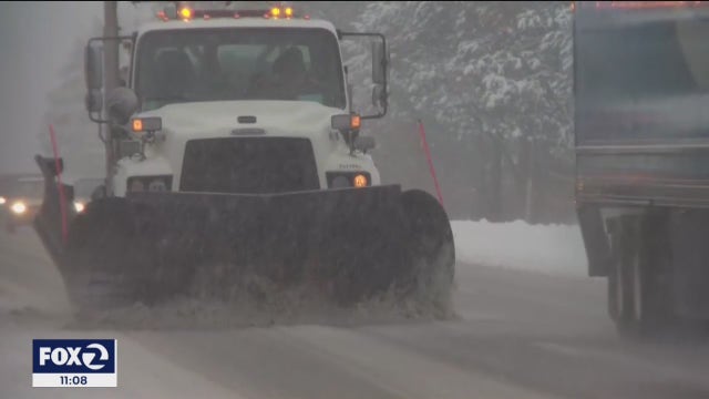 Winter storm shuts down I-80 in Sierra, more snow on way