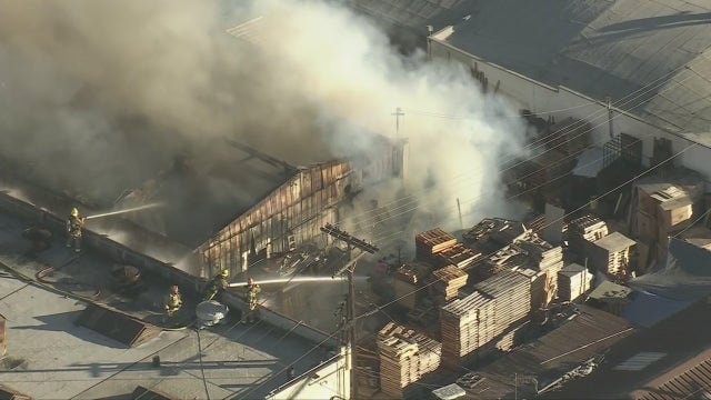 3 hurt in commercial building fire in South Los Angeles area