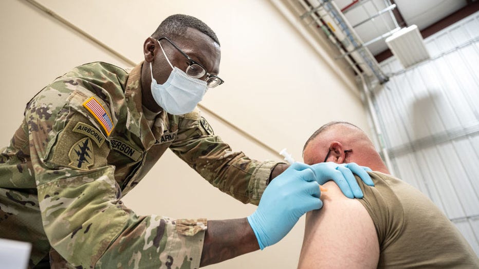 ab8b6ec0-U.S. Military Members Receive COVID-19 Vaccinations At Fort Knox