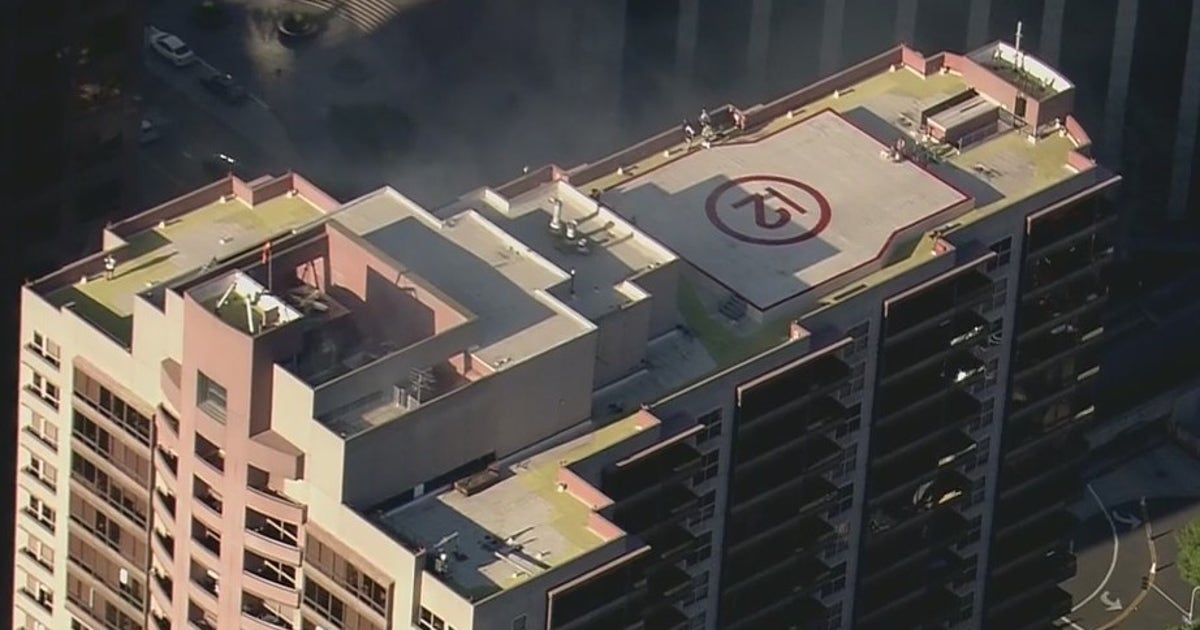 Fire at 27-story high-rise building in DTLA leaves one man with burns ...