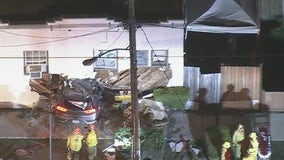 1 dead after car smashes into San Pedro home