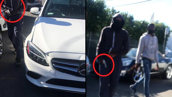 VIDEO: Suspects crashed into victim's vehicle before robbing him at gunpoint, LAPD says