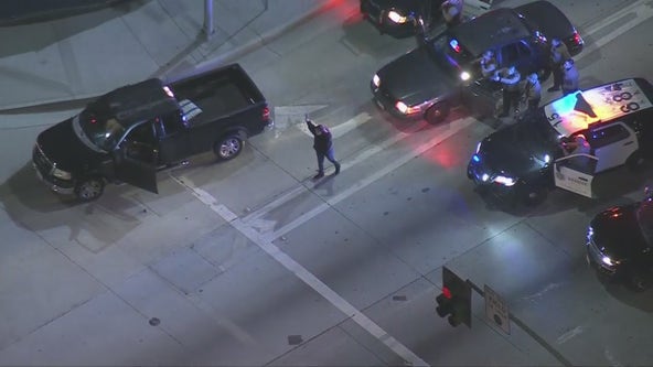 Two women arrested in South Gate after pursuit in stolen truck