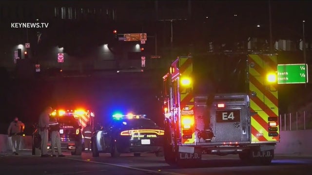 Woman killed after falling from party bus on Hollywood freeway
