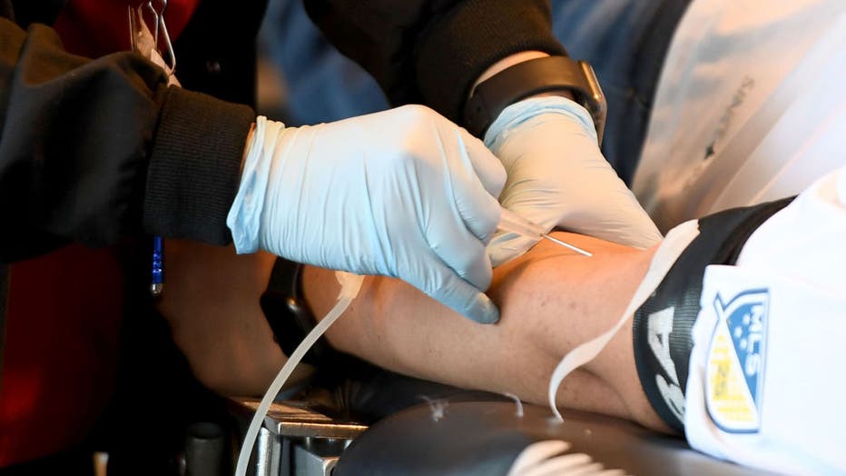 American Red Cross and the LA Galaxy partner for blood drive.
