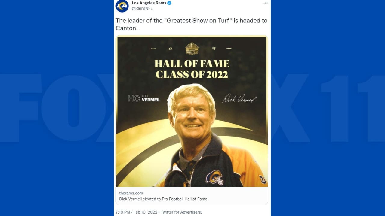 Former Rams' Coach Dick Vermeil, Tony Boselli Lead Class of 8 Pro Football  Hall of Famers – NBC Los Angeles