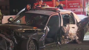 Suspected DUI driver arrested in crash that left 3 LAPD officers injured on 110 Freeway