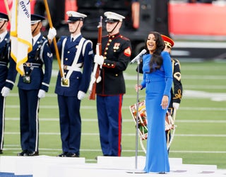 Mickey Guyton Delivers Triumphant Rendition Of National Anthem At Super  Bowl 2022