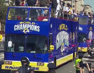 Rams Super Bowl parade: Victory celebration underway from Shrine Auditorium  to LA Coliseum - ABC7 Los Angeles