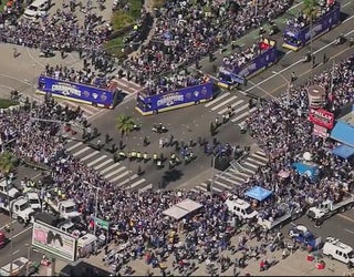 Rams Super Bowl parade: Victory celebration underway from Shrine Auditorium  to LA Coliseum - ABC7 Los Angeles