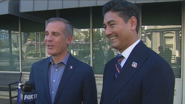 Exclusive: Mayors of LA, Cincinnati discuss Super Bowl, winning bets