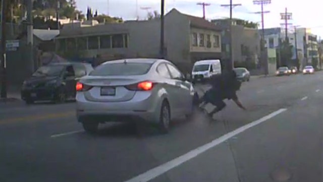 Silver Lake hit-and-run: Video shows bicyclist being struck by vehicle; police searching for driver