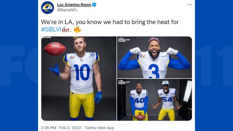 Los Angeles Rams 2021 alternate jersey modern throwback
