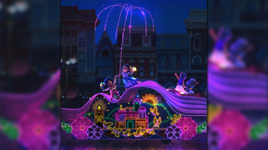 Artist concept rendering of Disneyland's new "Encanto" float