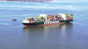 Cargo ship runs aground in Chesapeake Bay; efforts underway to refloat
