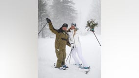 Skiers marry on Vermont mountain amid major snowstorm