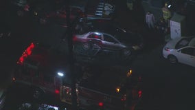 Suspects hits LAPD vehicle, drives off and gets in another crash in Boyle Heights