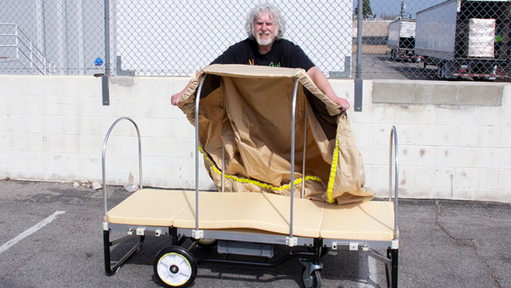 Mobile shelter for homeless, EDAR, invented by LA non-profit