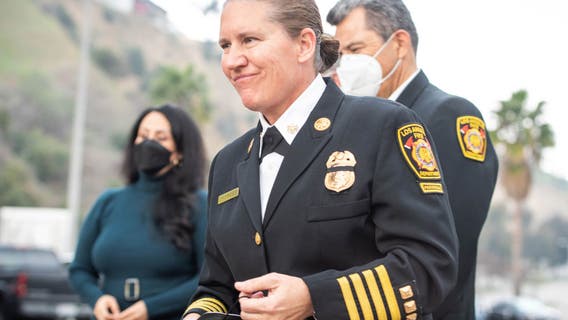 Kristin Crowley sworn in as LAFD's first openly-gay, female chief
