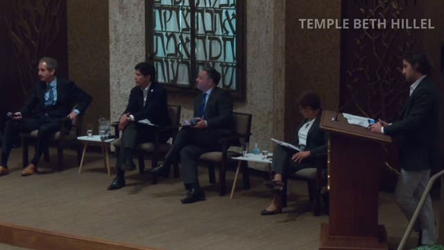 Forum discussion on homelessness with LA mayoral candidates gets cut short