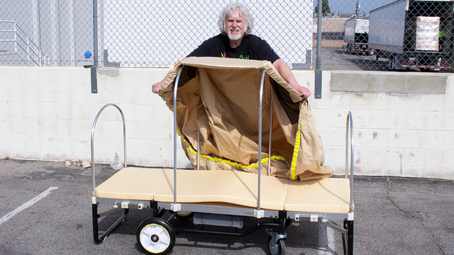 Mobile shelter for homeless, EDAR, invented by LA non-profit