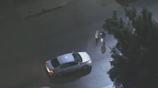 Video: Police chase suspect nearly hits 2 pedestrians in Koreatown
