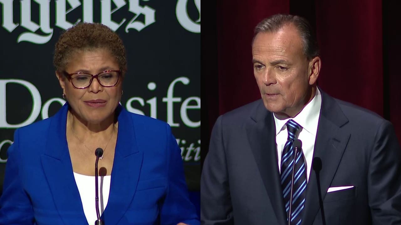 LA Mayor Race Poll shows Karen Bass Rick Caruso nearly tied