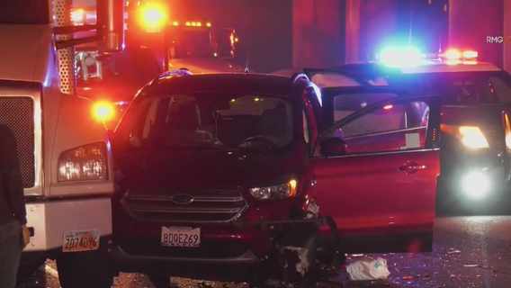 Woman killed, 2 injured in multi-vehicle crash on Long Beach freeway