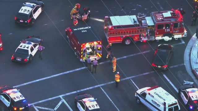 LAPD motorcycle officer hit in Carson while on his way to work