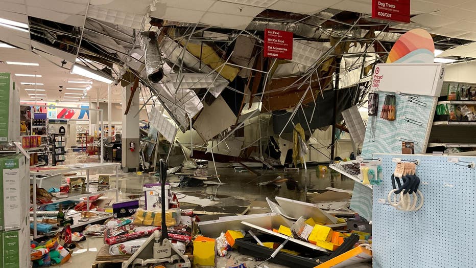 Roof collapses at Target store in Alhambra