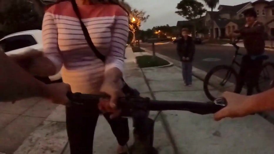 Santa Ana 'Karen' being investigated for assault for allegedly striking boy riding bike